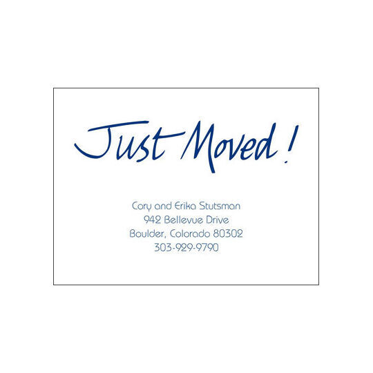 Just Moved Moving Announcements